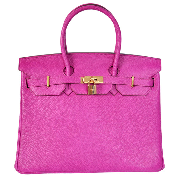 H35CPG Hermes Birkin 35CM pelle Clemence in Porporina con oro